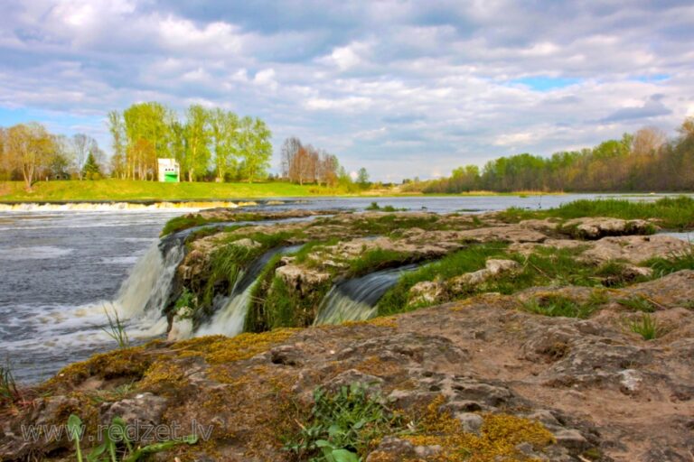 Venta Waterfall in Kuldīga, one of the stunning waterfalls in Latvia you need to visit for natural beauty.