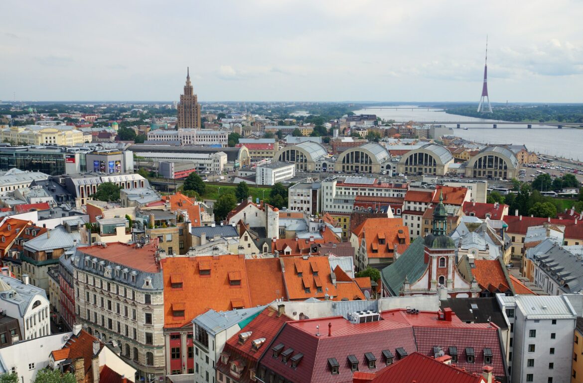 Panoramic view of Riga city center in 2025 – a beautiful and affordable European capital with a low cost of living