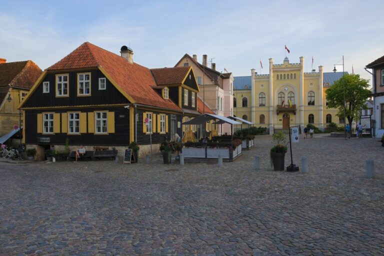 Old Town of Kuldīga, Kuldiga Town Hall Square one of the UNESCO sites in Latvia